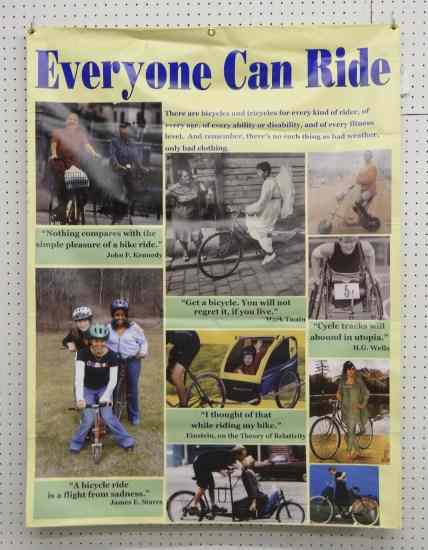 Appraisal: Collection of museum posters examples from the Bicycle History Museum