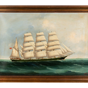 Appraisal: Lai Fong Chinese Indian fl - Sailing Ship Ecclefechan oil