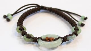 Appraisal: Chinese Bracelet of Carved Jade Rings Comprising five open jadeite