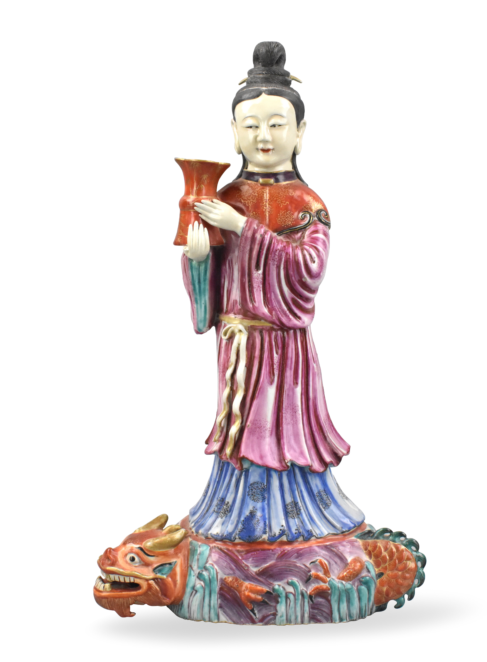 Appraisal: A Chinese famille rose figure of a Court Lady candle