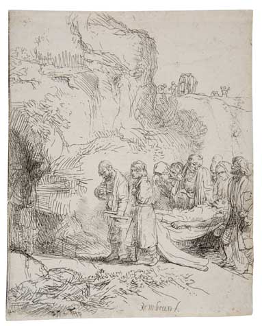 Appraisal: REMBRANDT VAN RIJN Christ Carried to the Tomb Etching and