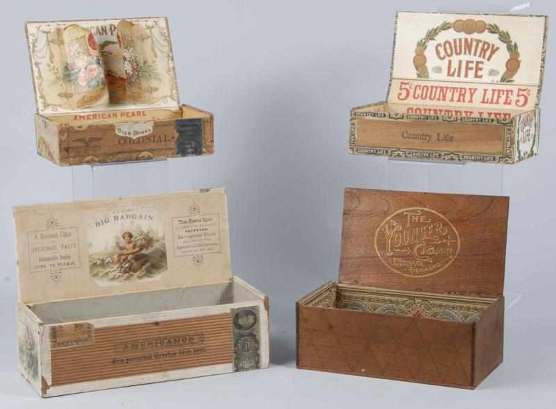 Appraisal: Lot of Cigar Boxes Description Includes Big Bargain s Country