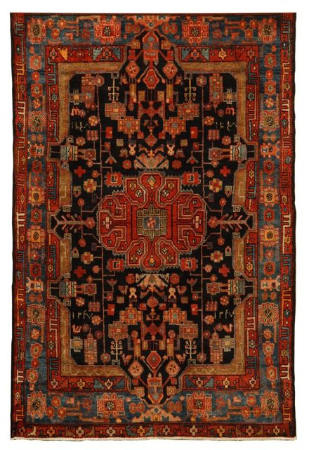 Appraisal: ORIENTAL RUG MALAYER ' x ' Central brick-red medallion and