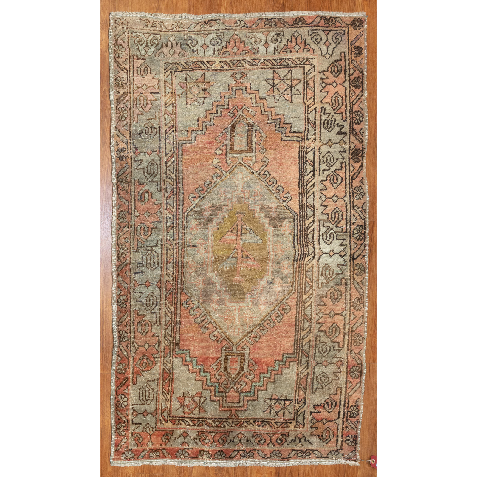 Appraisal: SEMI-ANTIQUE OUSHAK RUG TURKEY X Second quarter- th century hand-knotted