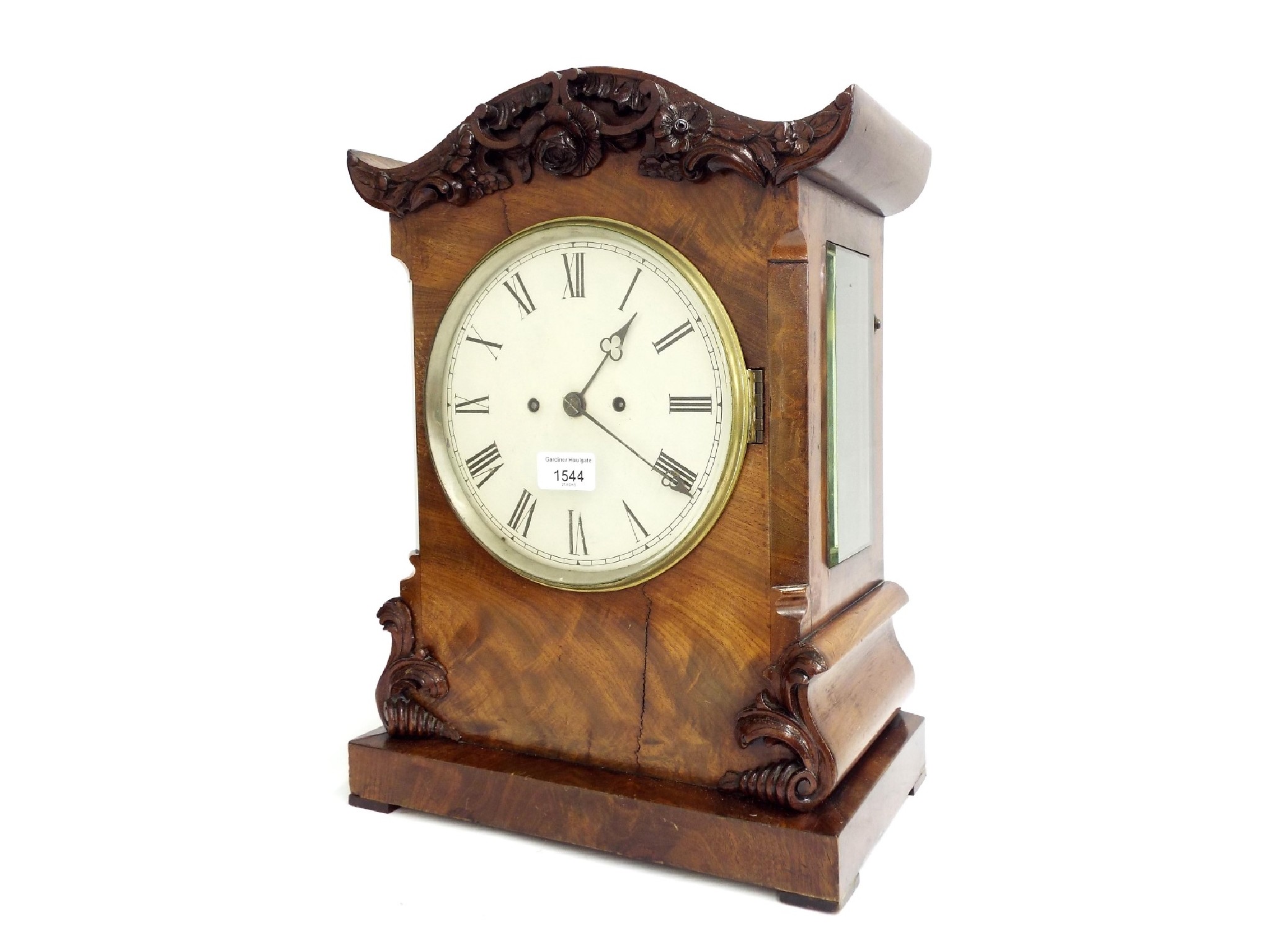 Appraisal: Mahogany double fusee bracket clock striking on a bell the