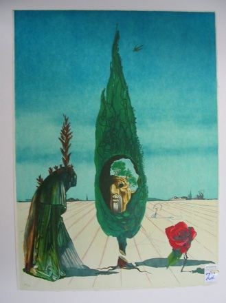 Appraisal: SALVADOR DALI Spanish - An original color lithograph titled Enigma