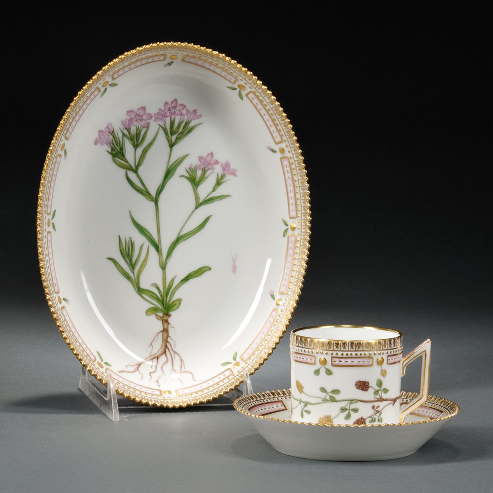 Appraisal: Two Royal Copenhagen Flora Danica Pattern Porcelain Items Denmark th