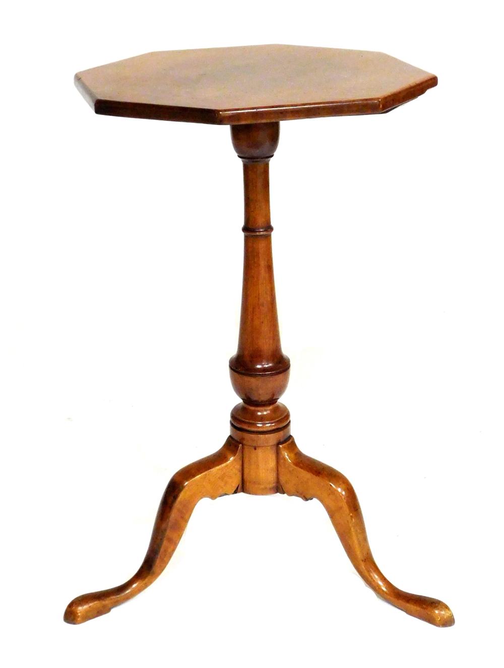 Appraisal: Candlestand octagonal top baluster form standard tripod base with spider