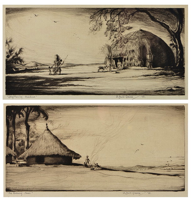 Appraisal: D LEWIS GRAVES'The Evening Hour' and 'Lengthening Shadows' African Zulu