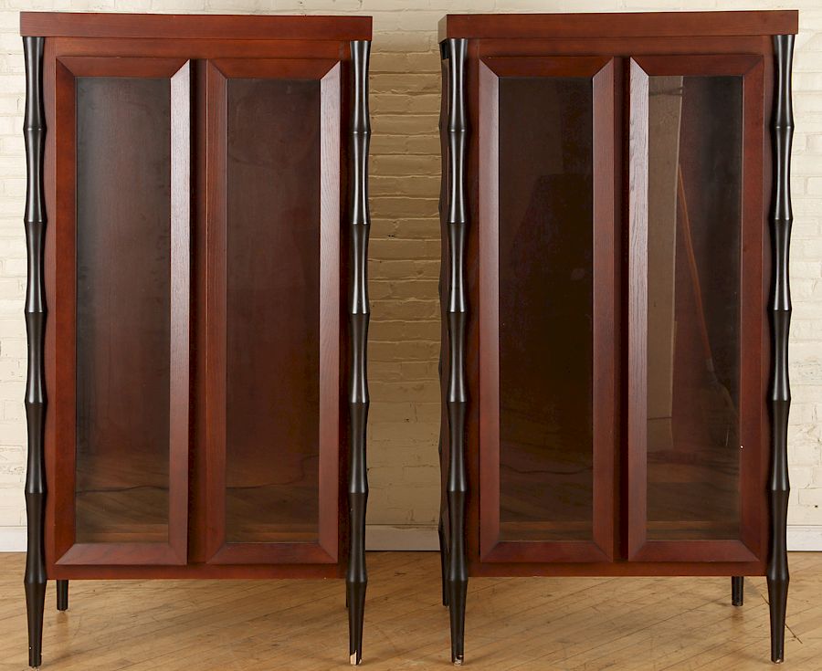 Appraisal: PAIR GLASS FRONT CABINETS MANNER OF BILLY HAINES A pair