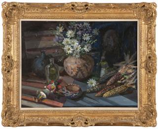 Appraisal: Constantine Cherkas ''Still life with Kachinas'' signed and dated lower