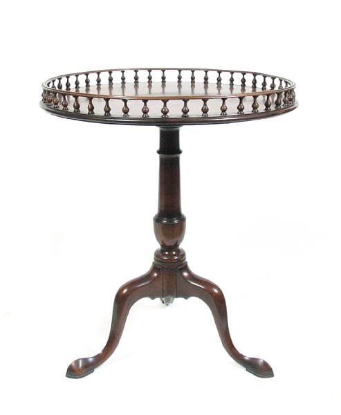 Appraisal: A George III style mahogany wine table height in diameter