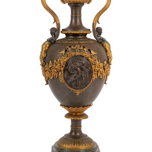 Appraisal: A Large French Neoclassical Gilt Bronze and Cast Metal Vase