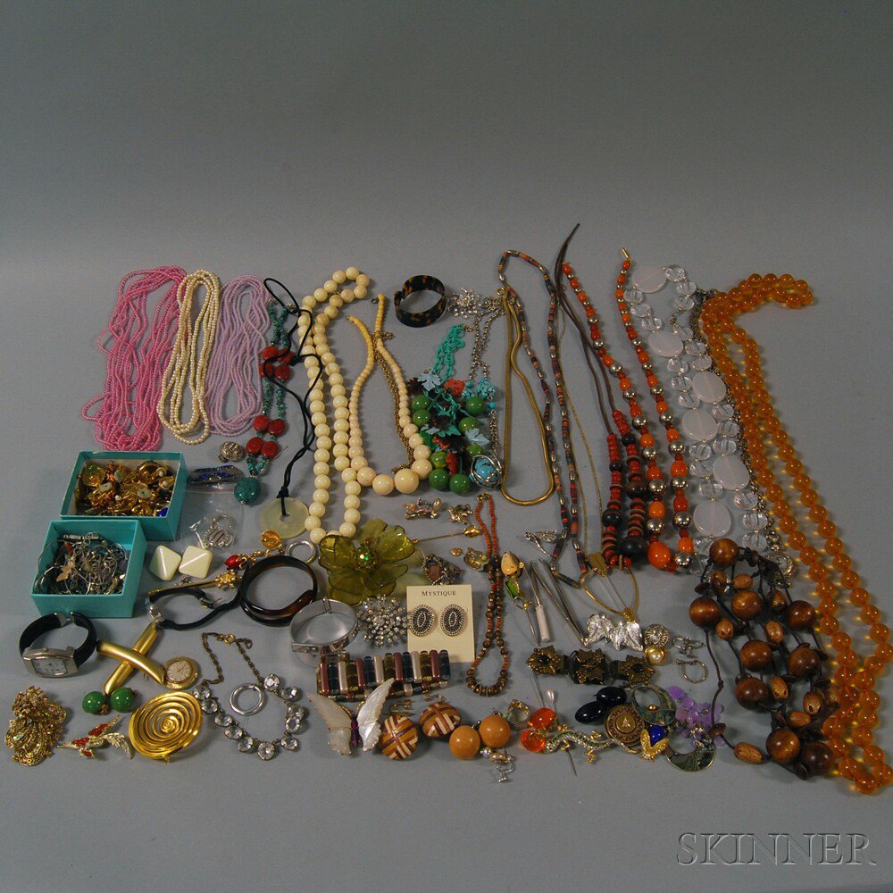 Appraisal: Large Group of Costume Jewelry including beaded necklaces faux pearls