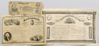 Appraisal: Civil War era Bond Stock Certificate Civil War era bond