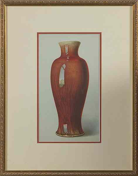 Appraisal: Sang-de-Boeuf Vase Print Plus includes a print of a Sang-de-boeuf