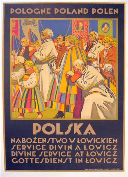 Appraisal: piece Color Lithographic Poster Oszczi D G Pologne Poland Polen