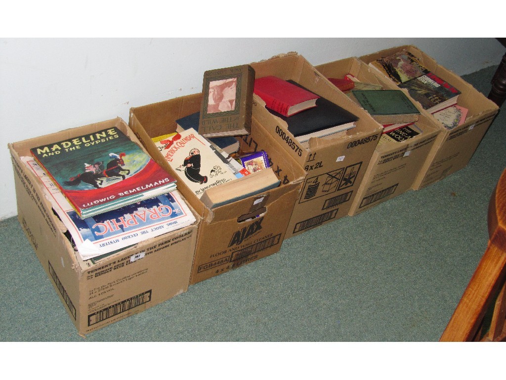 Appraisal: Lot comprising five boxes of books