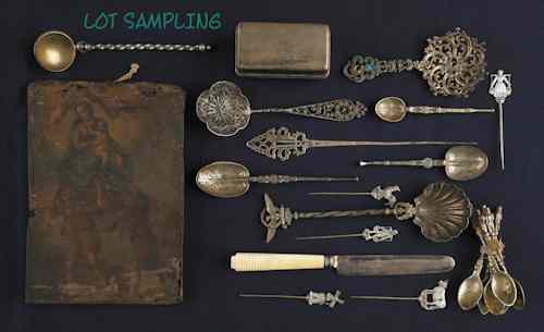 Appraisal: Collection of silver and plate together with an oil on