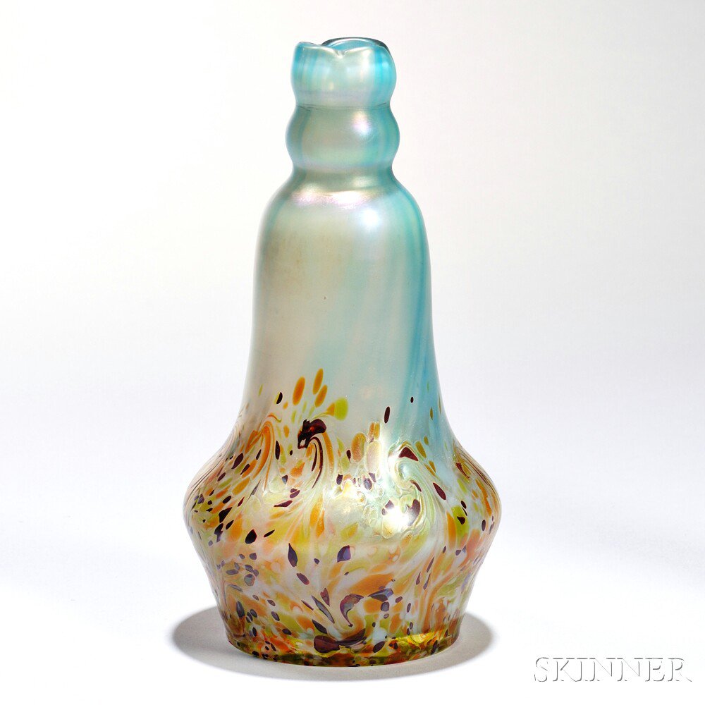 Appraisal: Ferdinand Van Poschinger Glass Vase Germany c designed by Karl