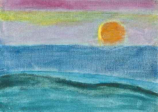 Appraisal: Craigie Aitchison - Sunset at Montecastelli oil on board signed