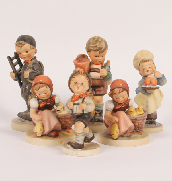 Appraisal: Hummel figures six assorted styles Baker Chick Girls Sweep etc