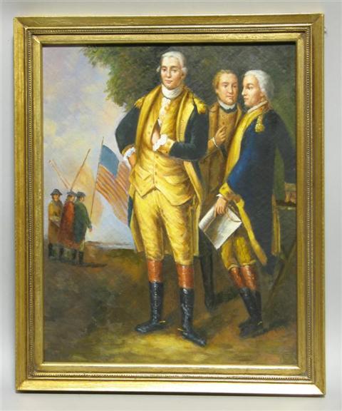 Appraisal: AFTER CHARLES W PEALE GEORGE WASHINGTON AND STAFF AT YORKTOWN