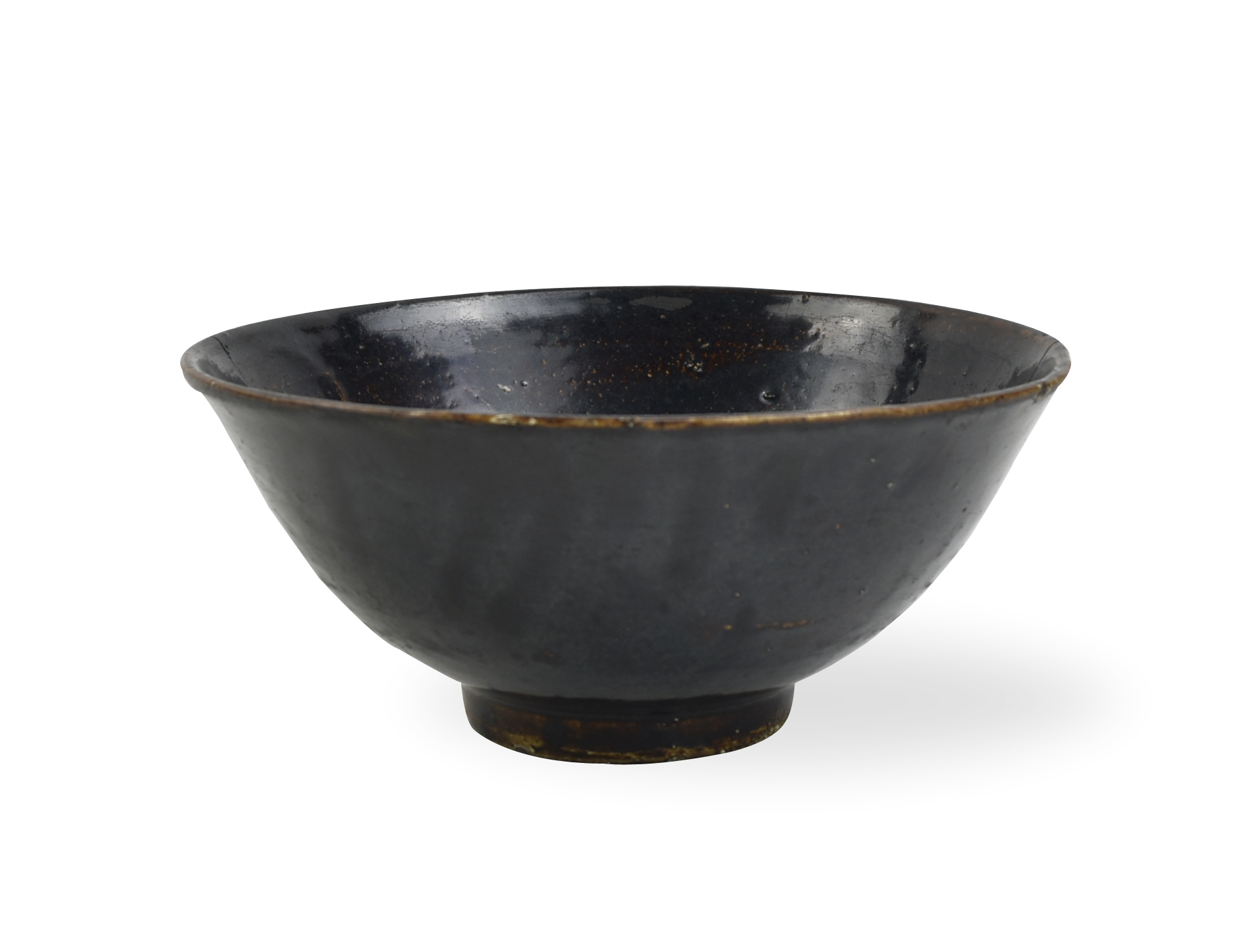 Appraisal: Chinese Tang Dynasty bowl with rounded everted sides applied with