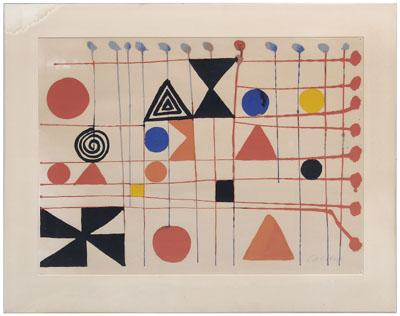 Appraisal: Alexander Calder print American - abstract with geometric forms signed