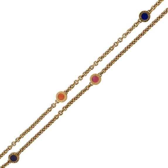 Appraisal: BVLGARI BVLGARI SIX DISC K GOLD LONG CHAIN Substantial cable