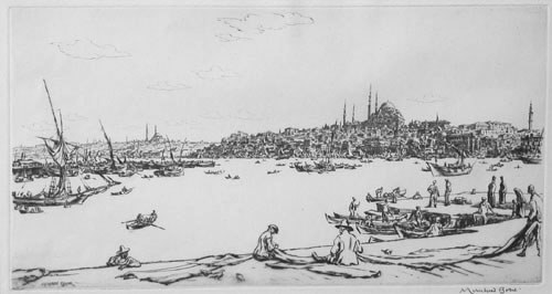 Appraisal: Constantinople Bone Muirhead Scottish - Etching x inches Pencil signed