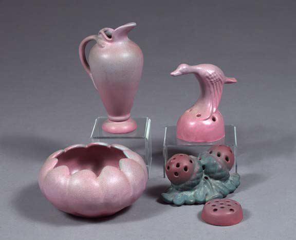 Appraisal: Collection of Five Pieces of Art Pottery consisting of a