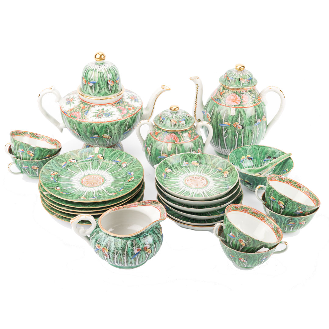 Appraisal: Chinese Export Cabbage Leaf tea coffee service th and th