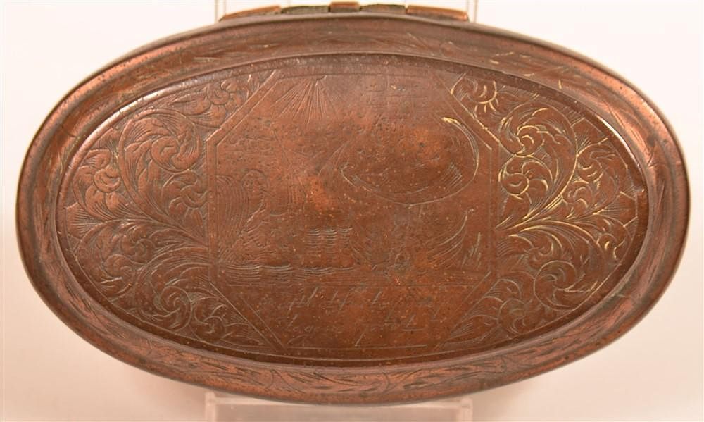 Appraisal: Copper Tobacco Box Late th Early th Century Copper Tobacco