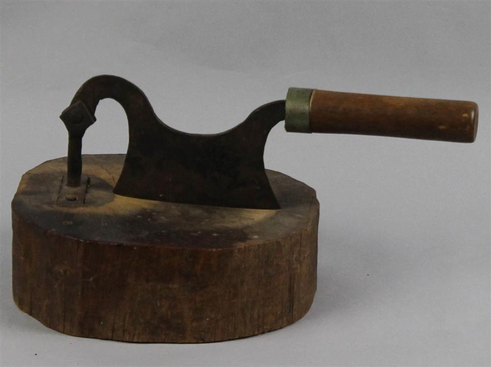 Appraisal: VINTAGE CHEESE CUTTER with wooden handle - h w in