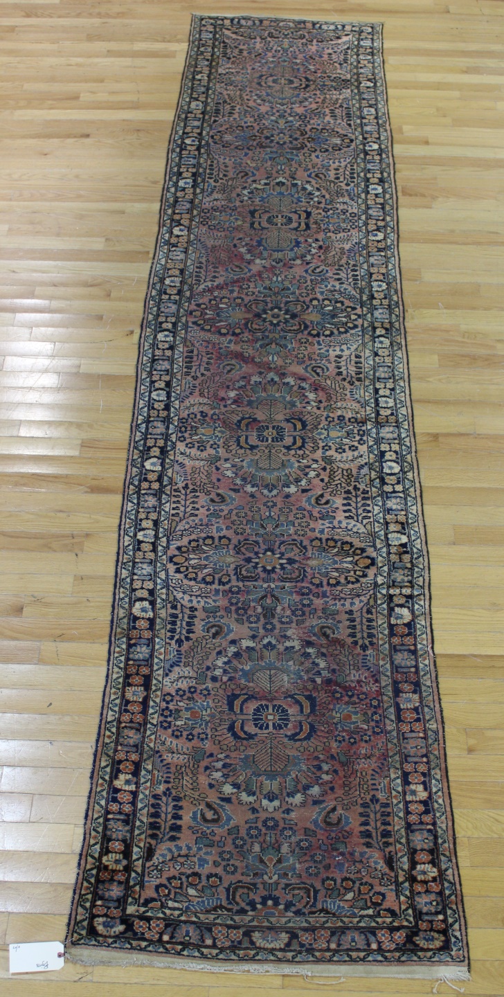 Appraisal: Antique And Finely Hand Woven Sarouk Style Runner From a