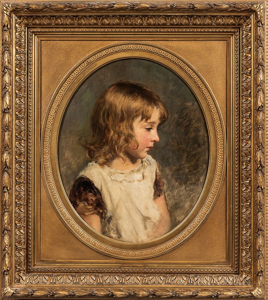 Appraisal: Cyrus Johnson British - Portrait of a Young Girl in