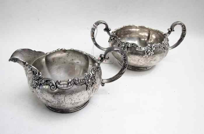 Appraisal: TWO PIECE SET TOWLE STERLING SILVER HOLLOWWARE cream pitcher and