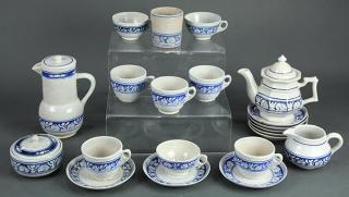 Appraisal: lot of Dedham pottery assembled tea and coffee set lot