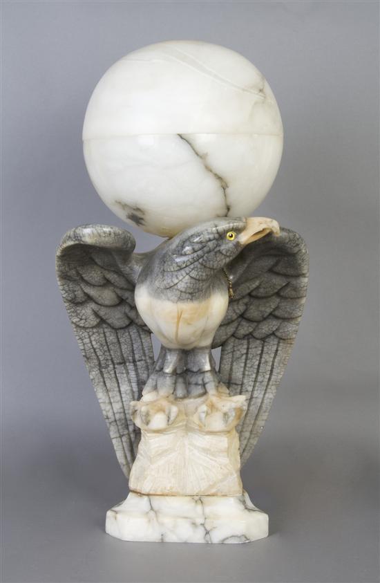 Appraisal: An Alabaster Figural Lamp probably Italian Height inches