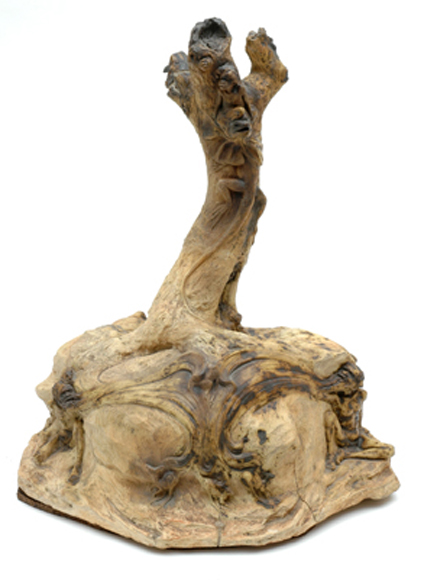 Appraisal: WILLIAM RICKETTS Victoria Monumental earthenware figural sculpture modelled as a