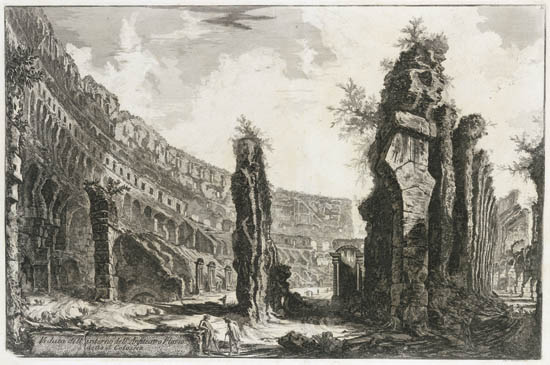 Appraisal: GIOVANNI B PIRANESI Veduta dell'interno dell'Anfiteatro Flavio detto il Colosseo