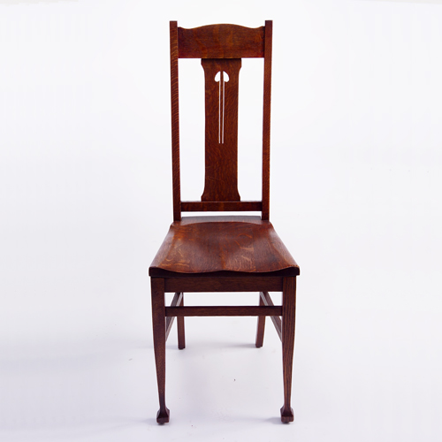 Appraisal: Arts Crafts side chair with Mackmurdo feet shaped seat and