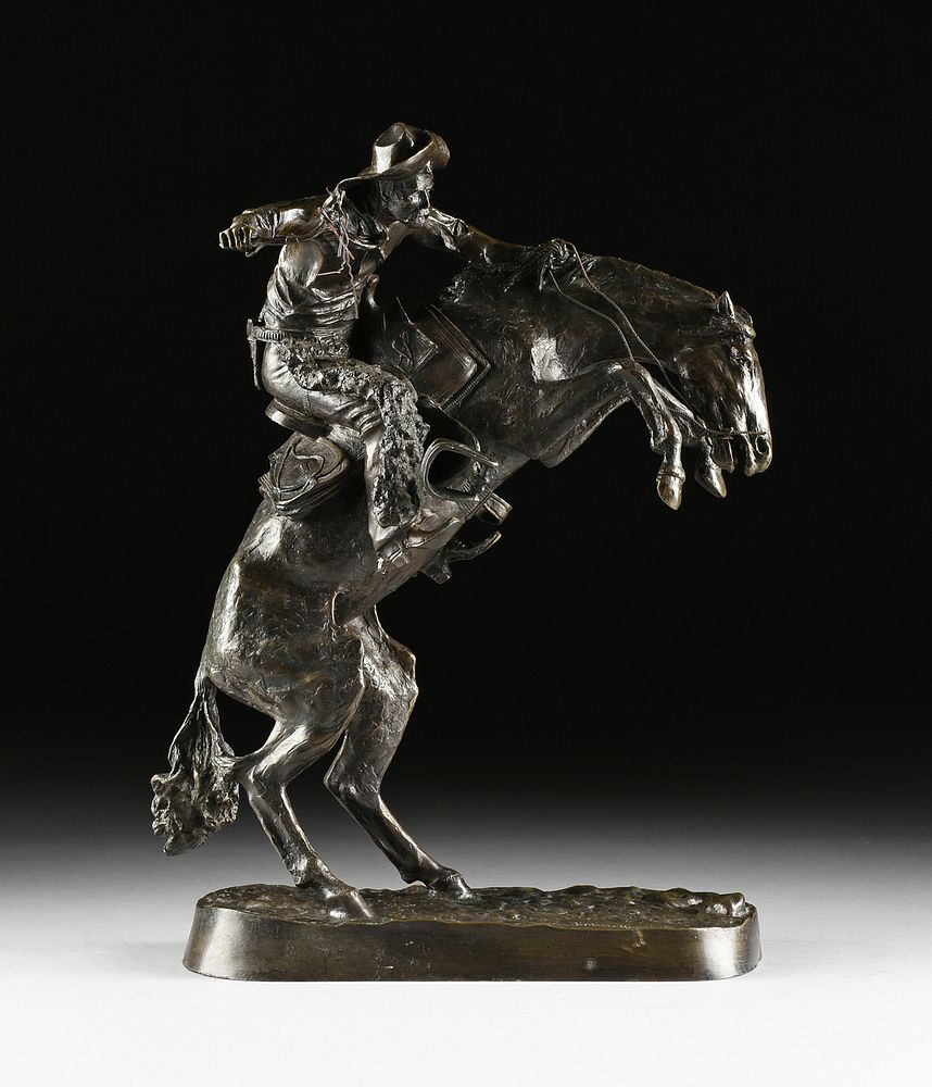 Appraisal: FREDERIC REMINGTON American - A BRONZE SCULPTURE Bronco Buster FREDERIC