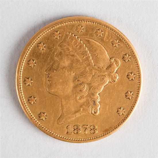 Appraisal: United States Coronet gold double eagle VF- Estimate - Coin