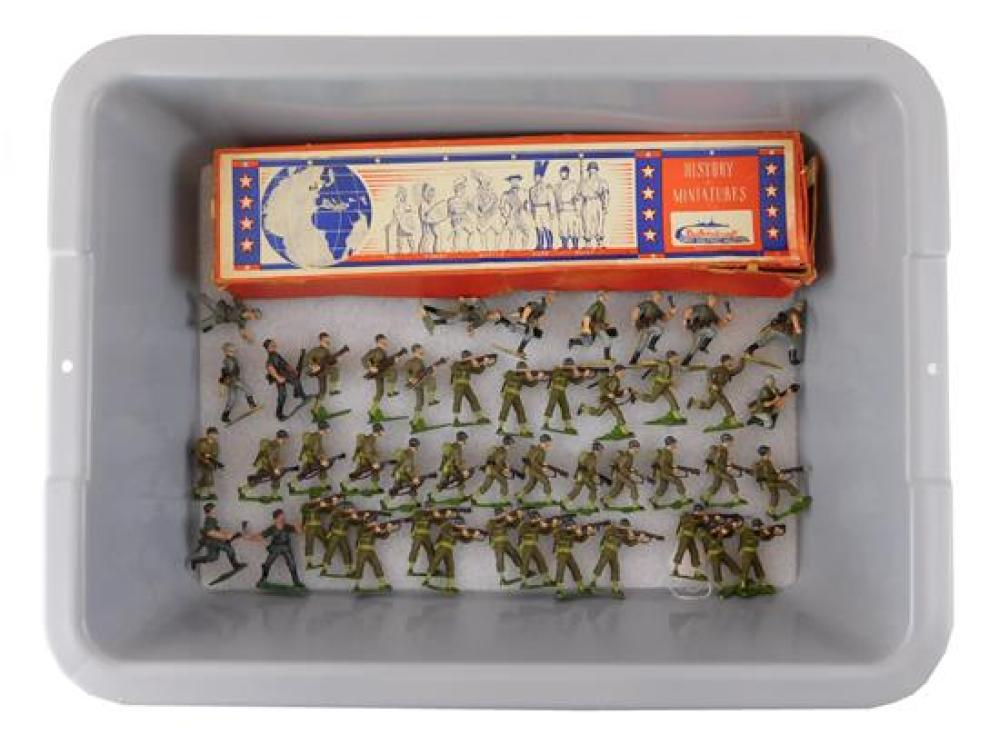 Appraisal: TOYS Forty-six Authenticast pieces including incomplete set of WWII German