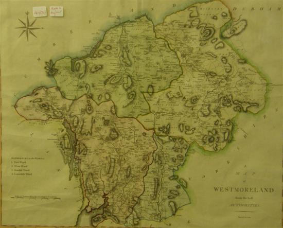 Appraisal: th Century map of Westmorland engraved by J Cary NO