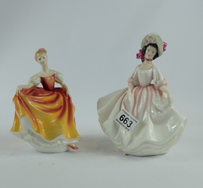 Appraisal: Royal Doulton lady figures Sunday Best HN and Autumn Attraction