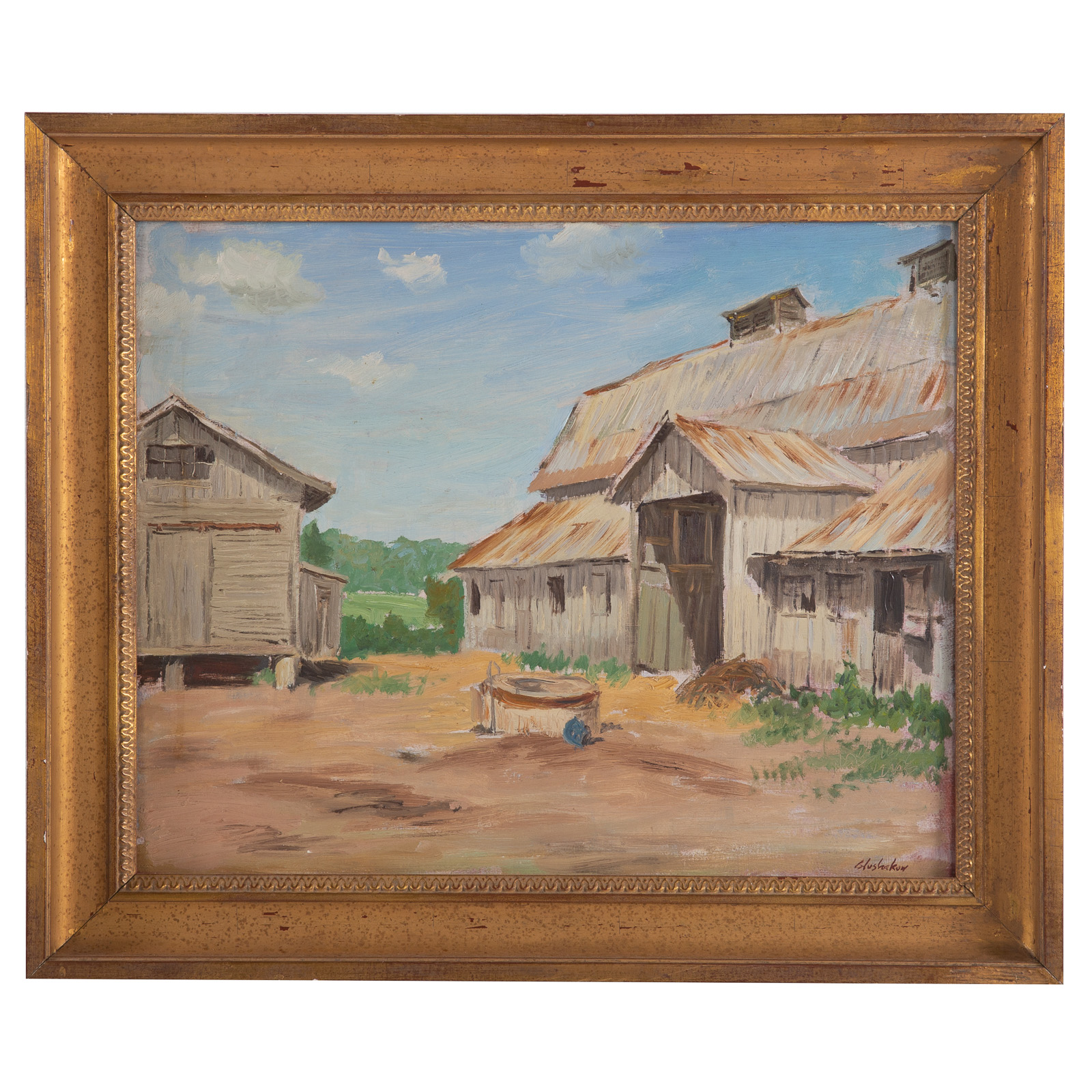 Appraisal: JACOB GLUSHAKOW MARYLAND BARN OIL American - Oil on board