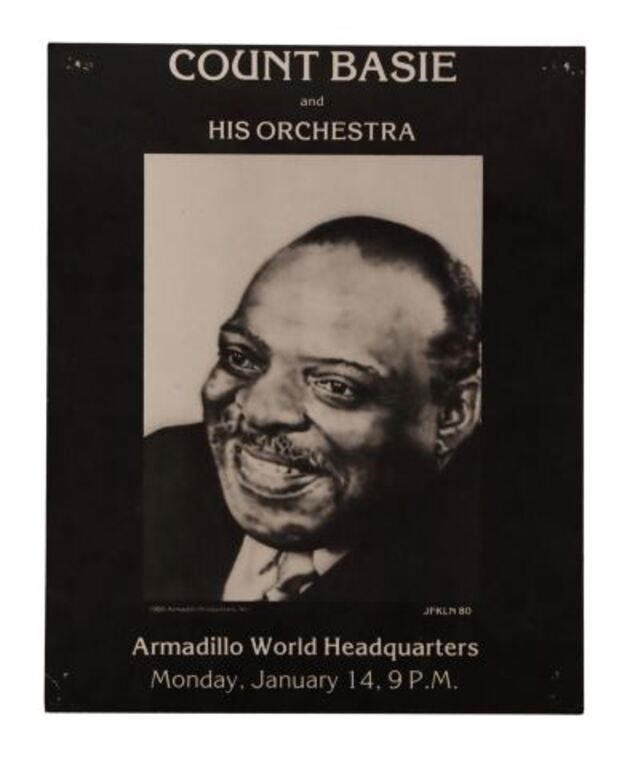 Appraisal: Armadillo World Headquarters Count Basie and His Orchestra concert poster